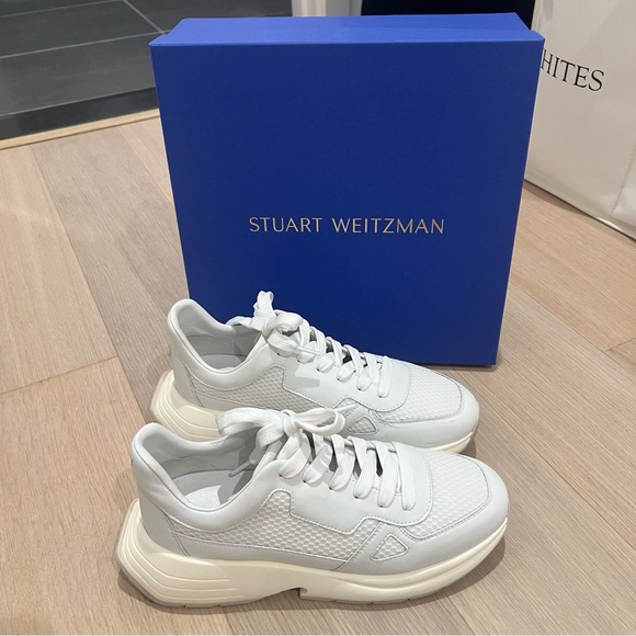 Stuart Weitzman Chunky White Sneaker US9 - Picture 2 of 12